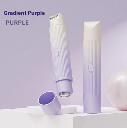Dual-Head Electric Shaver Painless Women's Epilator Bikini Hair Removal Device Automatic Hair Trimmer Underarm Facial Lips Leg