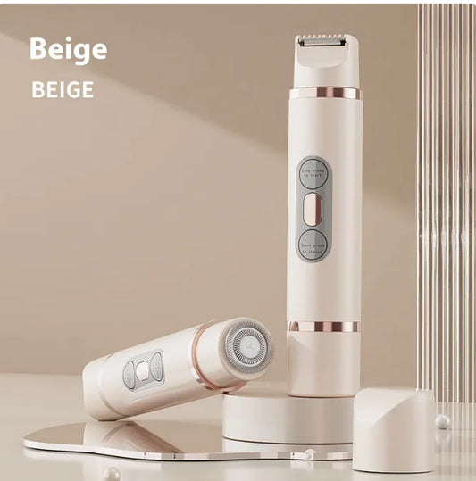 Dual-Head Electric Shaver Painless Women's Epilator Bikini Hair Removal Device Automatic Hair Trimmer Underarm Facial Lips Leg