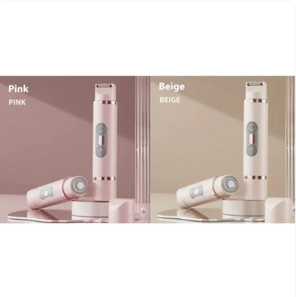 Dual-Head Electric Shaver Painless Women's Epilator Bikini Hair Removal Device Automatic Hair Trimmer Underarm Facial Lips Leg